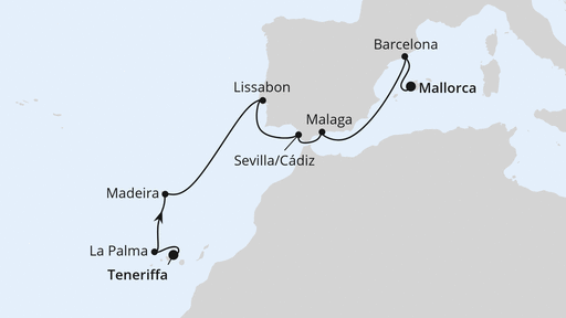 Osterreise Kanaren & Andalusien ab Teneriffa