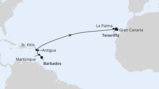 Von Barbados nach Teneriffa