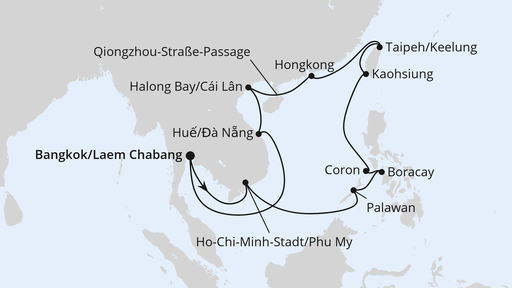 Vietnam, Philippinen, Taiwan & Hongkong