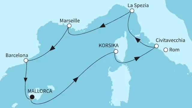 Höhepunkte des westlichen Mittelmeers
