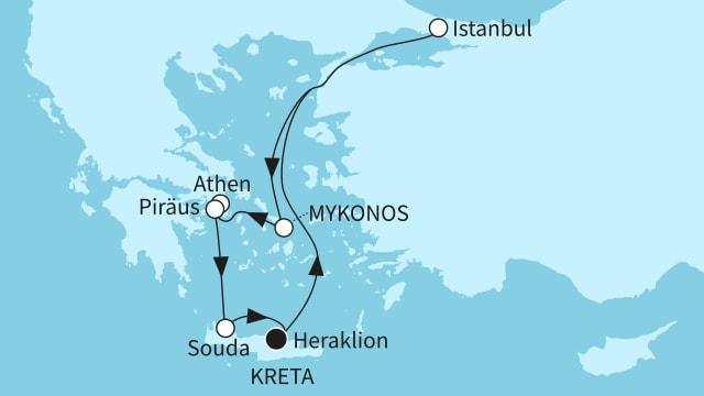 Östliches Mittelmeer mit Istanbul