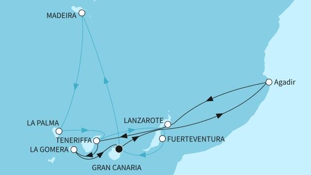 Kanaren, Madeira und marokkanisches Flair