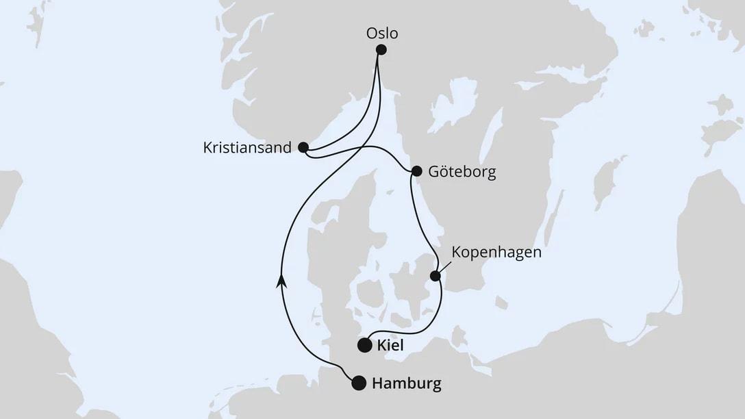 Skandinavische Highlights ab Hamburg