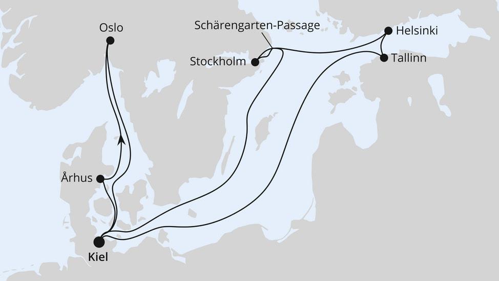 Ostsee-Reise mit Biathlon-Weltcup in Oslo ab Kiel