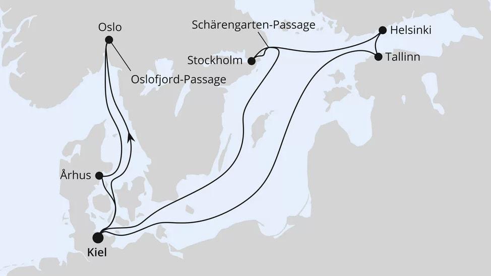 Ostsee-Reise mit Biathlon-Weltcup in Oslo ab Kiel