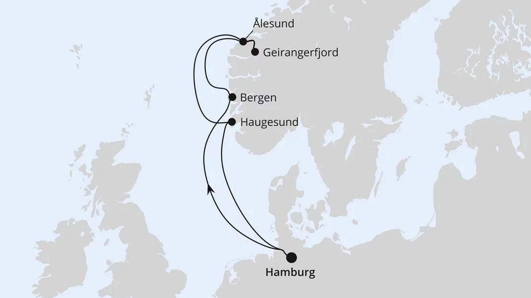 Norwegens Weltnaturerbe ab Hamburg 1