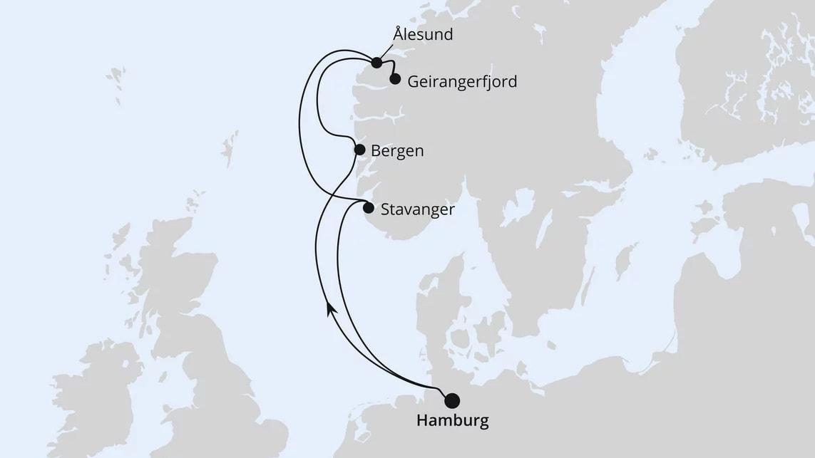 Norwegens Weltnaturerbe ab Hamburg 1
