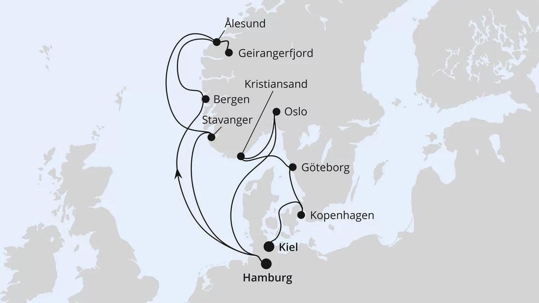 Skandinavische Highlights & Weltnaturerbe ab Hamburg