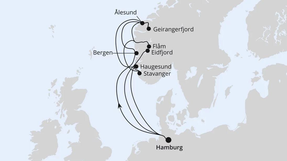 Norwegens Weltnaturerbe ab Hamburg 2