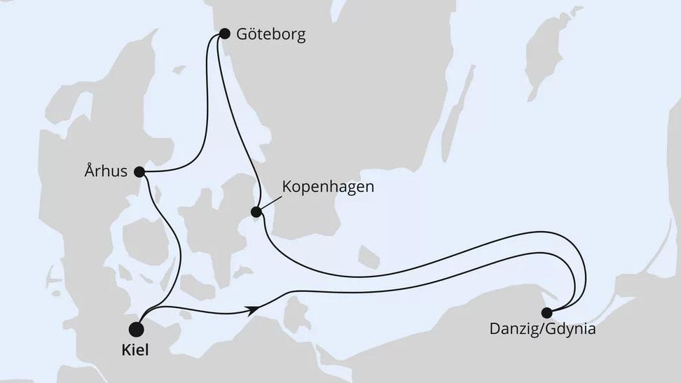 Schweden, Polen & Dänemark ab Kiel