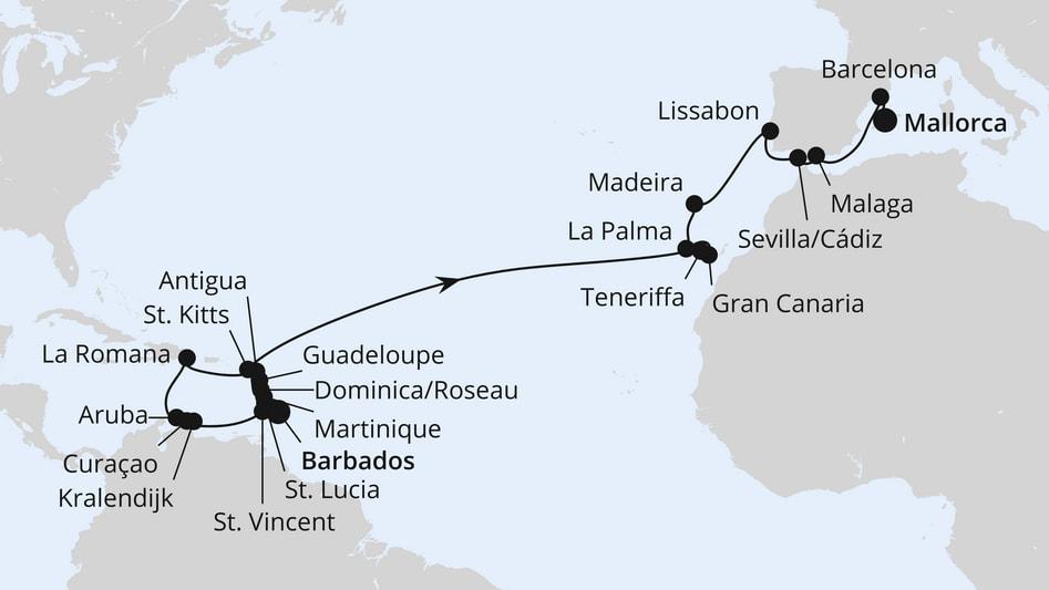 Weltenbummler Karibische Inseln ab Barbados