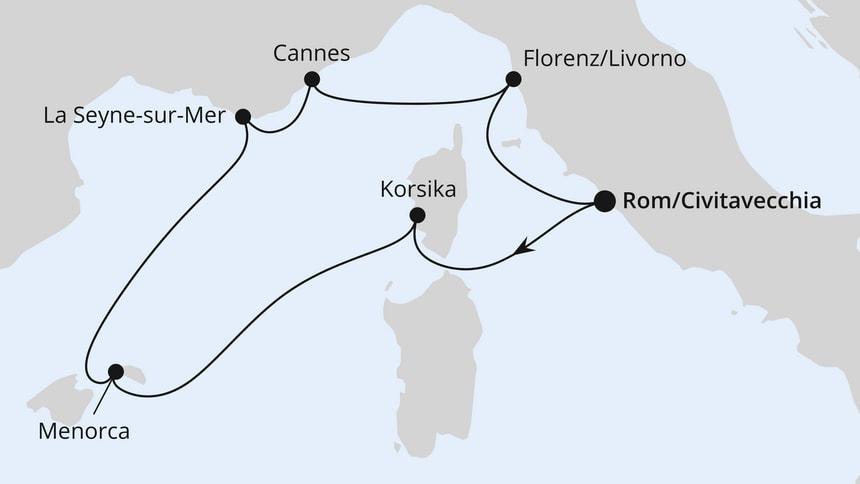Mediterrane Schätze ab Civitavecchia
