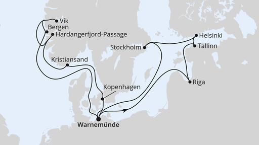 Norwegen & Ostsee ab Warnemünde