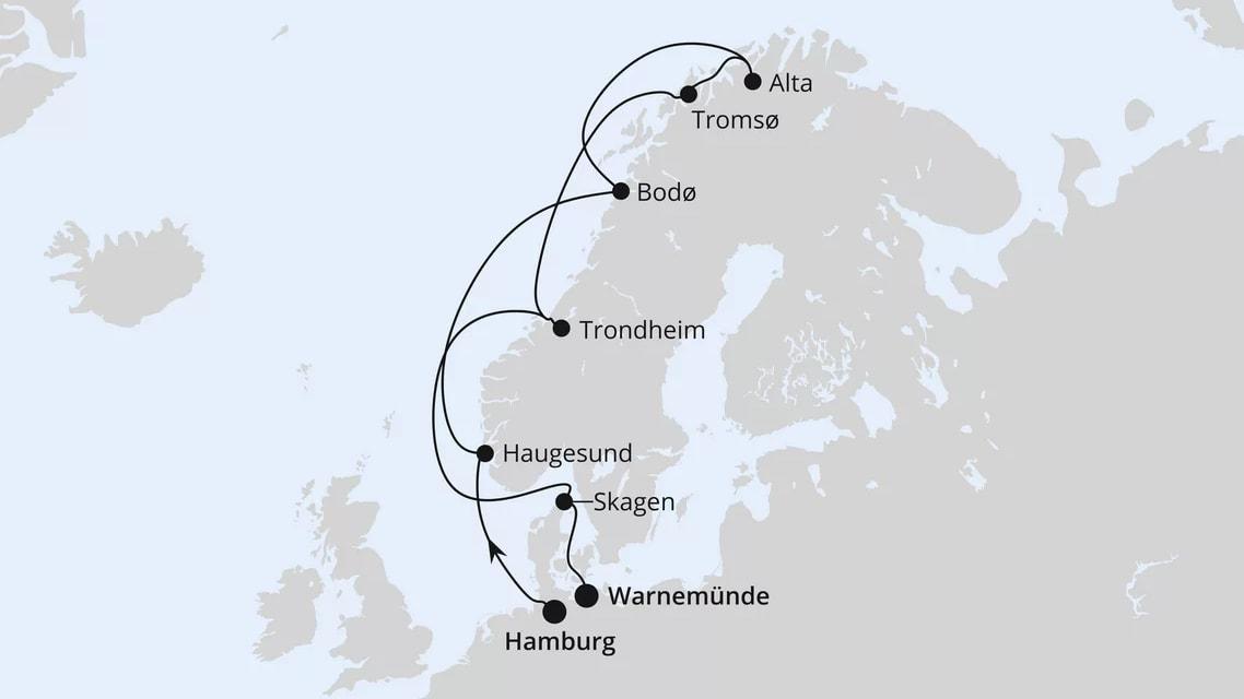 Winter im hohen Norden von Hamburg nach Warnemünde