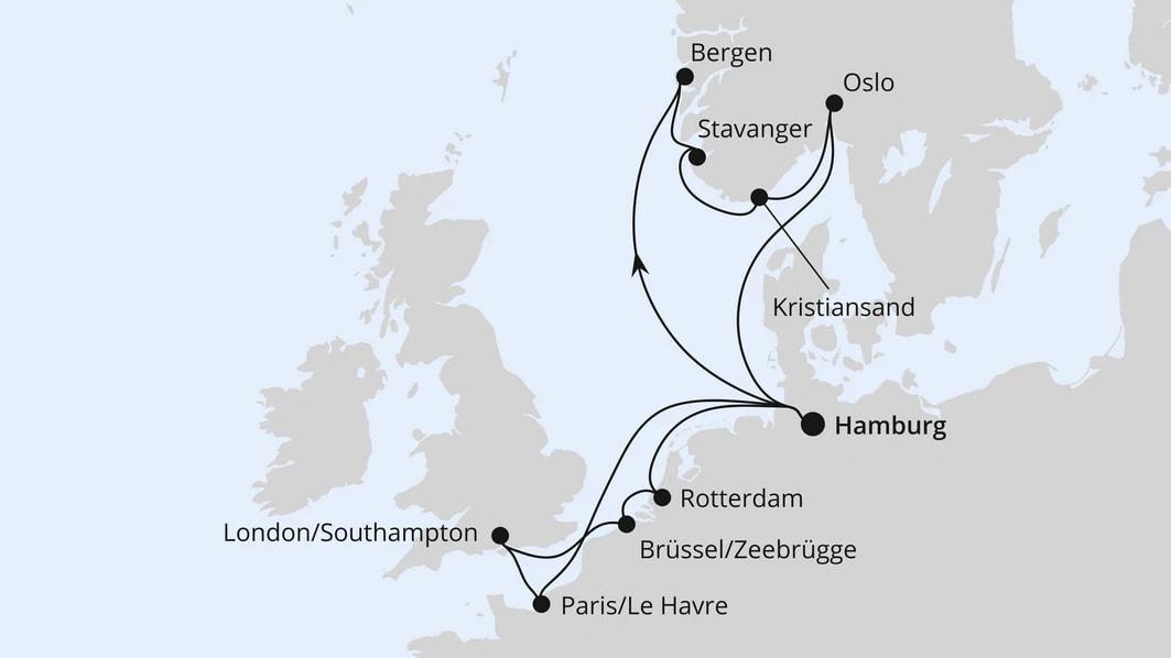 Metropolen & Südnorwegen ab Hamburg