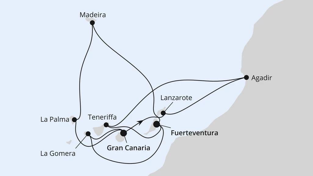 Kanaren, Madeira & Marokko