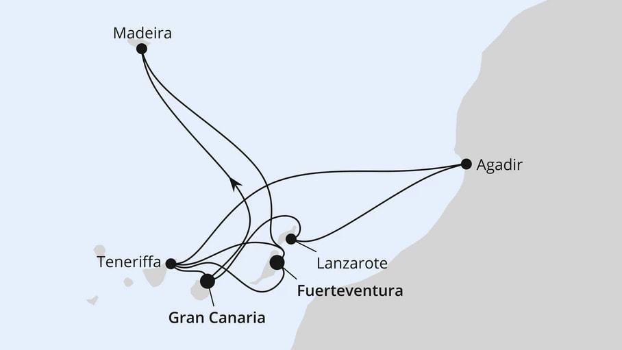 Kanaren, Madeira & Marokko