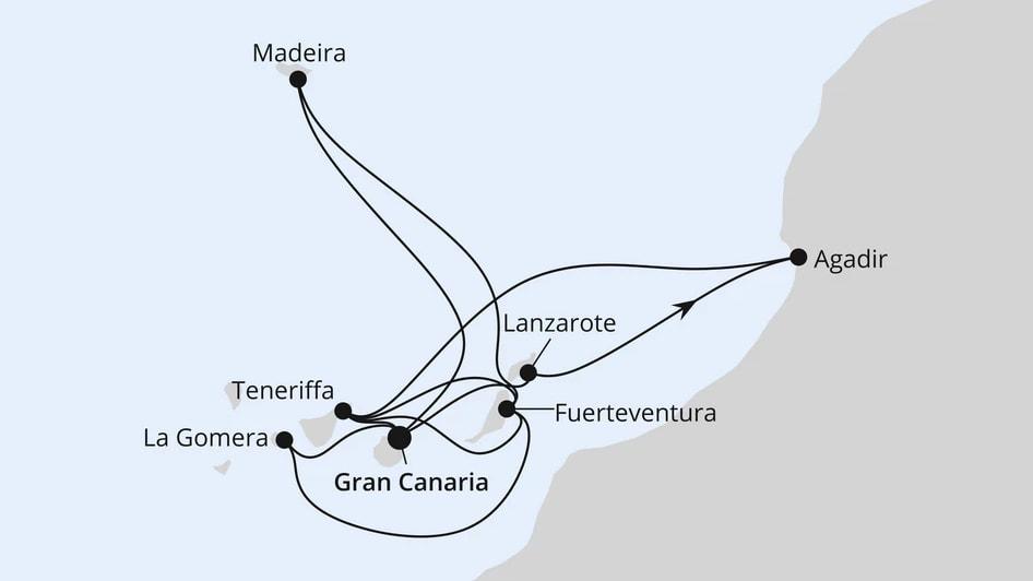 Große Kanaren-Reise mit Madeira & Marokko