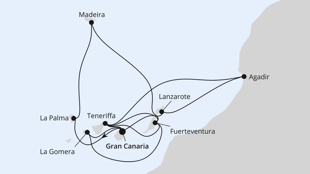 Große Kanaren-Reise mit Madeira & Marokko