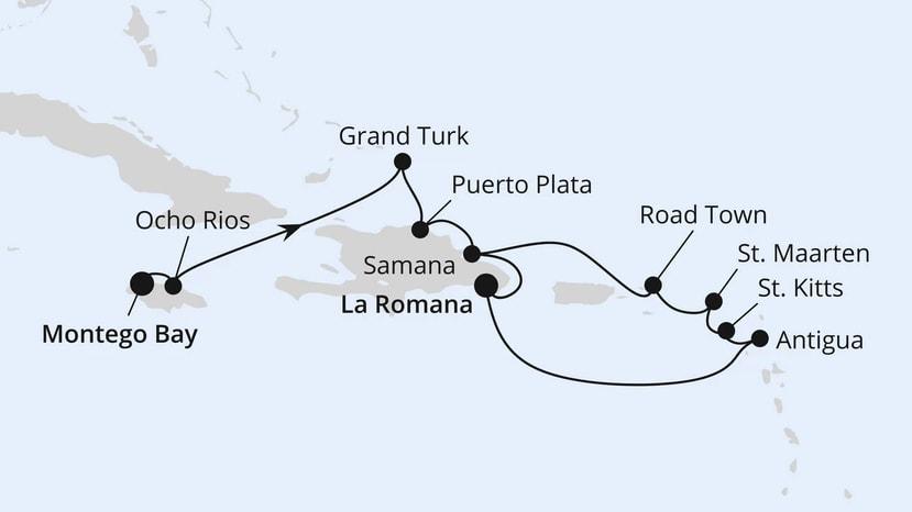 Kleine Antillen & Dom. Republik ab Jamaika