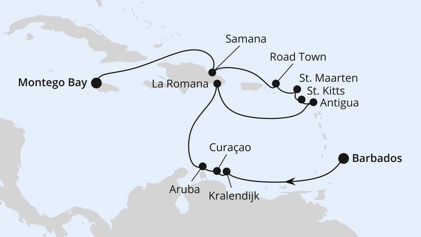 Karibische Inseln ab Barbados