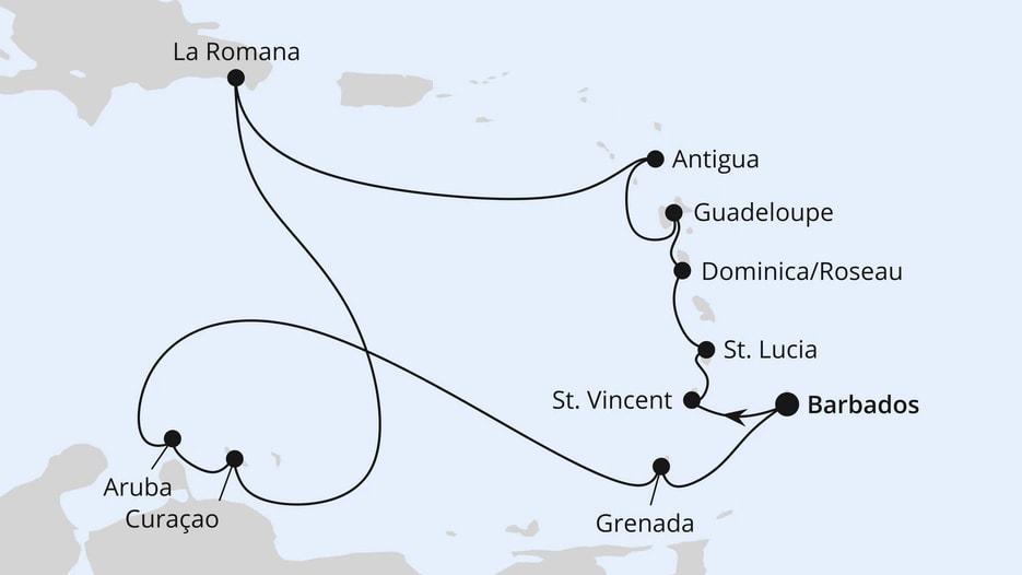 Karibische Inseln ab Barbados