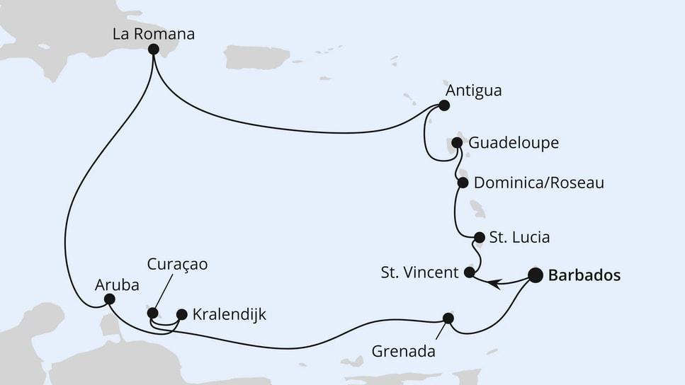 Karibische Inseln ab Barbados