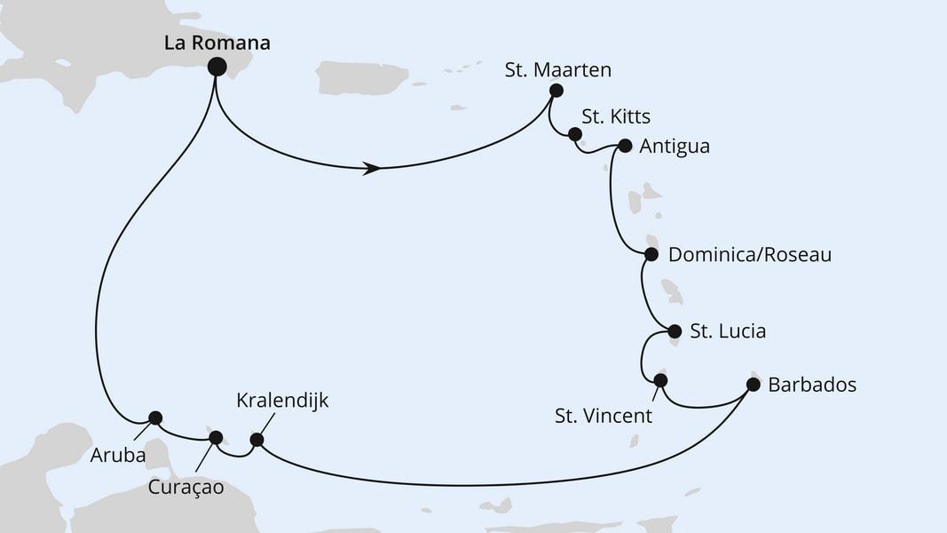 Karibische Inseln ab Dominikanische Republik 1