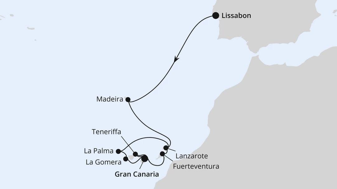 Kanaren & Madeira mit La Gomera ab Lissabon 1