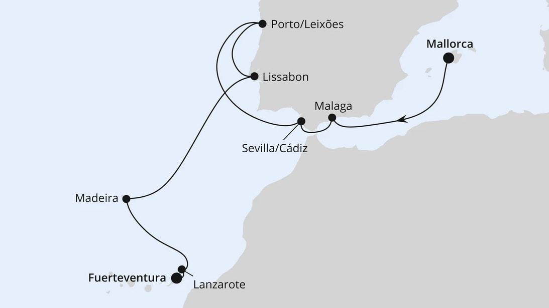 Mittelmeer & Atlantikküste ab Mallorca