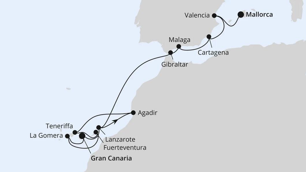 Kanaren & Südspanien mit Marokko ab Gran Canaria