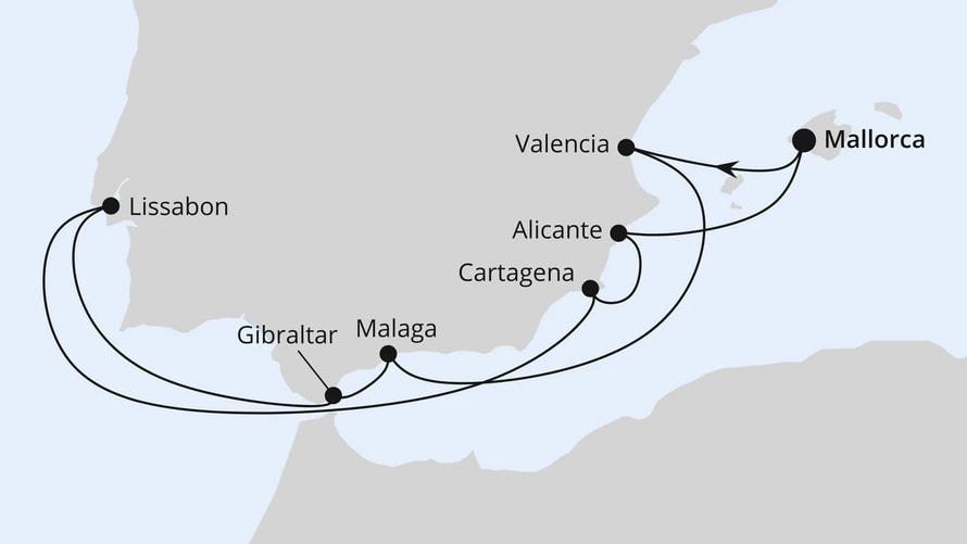 Silvesterreise im Mittelmeer ab Mallorca