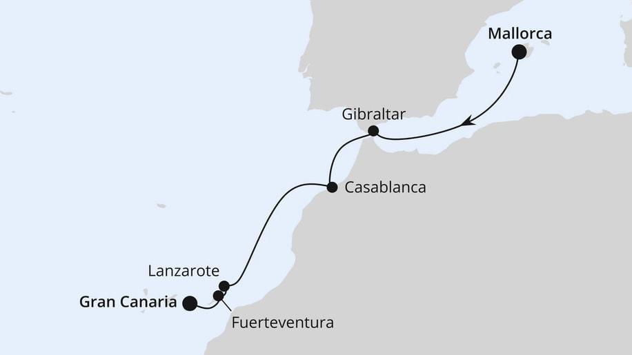 Kanaren & Marokko mit Gibraltar ab Mallorca