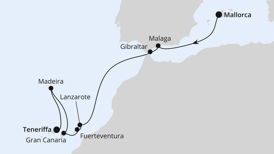 Andalusien, Kanaren & Madeira ab Mallorca
