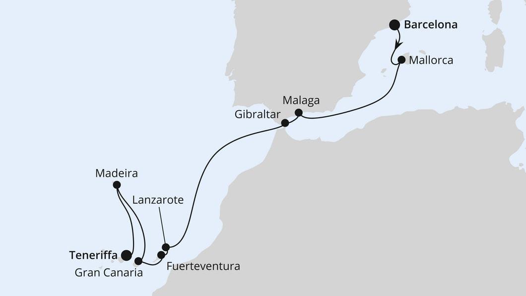 Andalusien, Kanaren & Madeira ab Barcelona