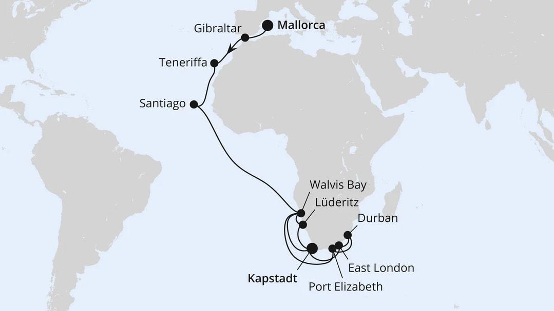 Von Mallorca über Namibia nach Kapstadt 2