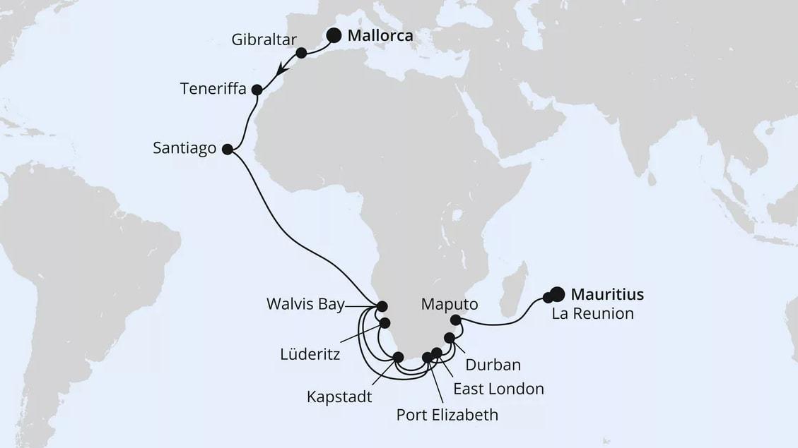 Weltenbummler von Mallorca nach Mauritius