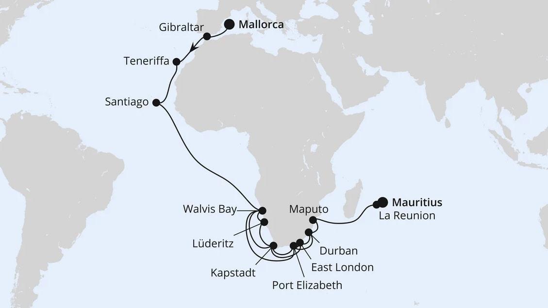 Weltenbummler von Mallorca nach Mauritius