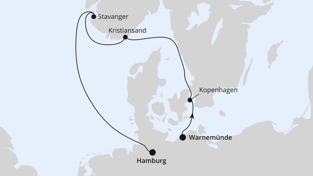 Kurzreise nach Norwegen & Dänemark ab Warnemünde
