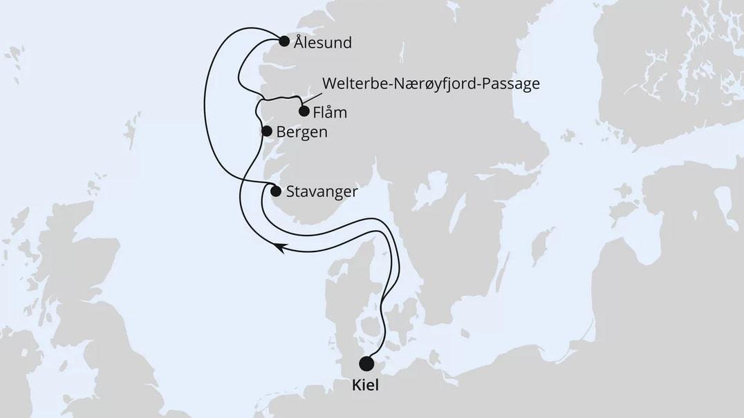 Norwegens Welterbe ab Kiel 1