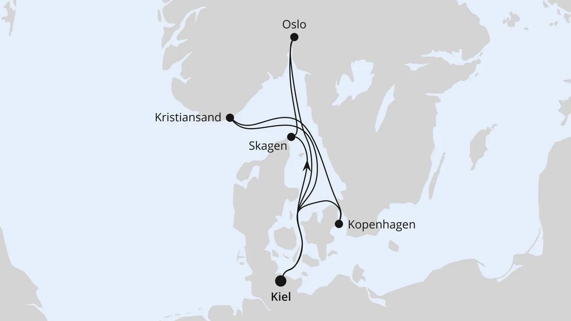 Norwegen & Dänemark ab Kiel 1