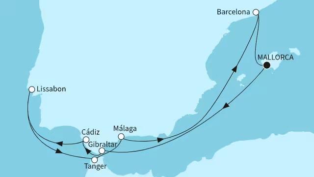 Sonniges Iberien und Marokko