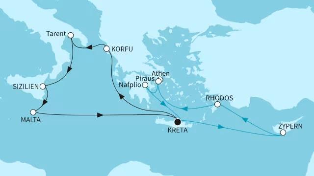 Östliches Mittelmeer intensiv