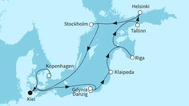 Ostsee mit Stockholm