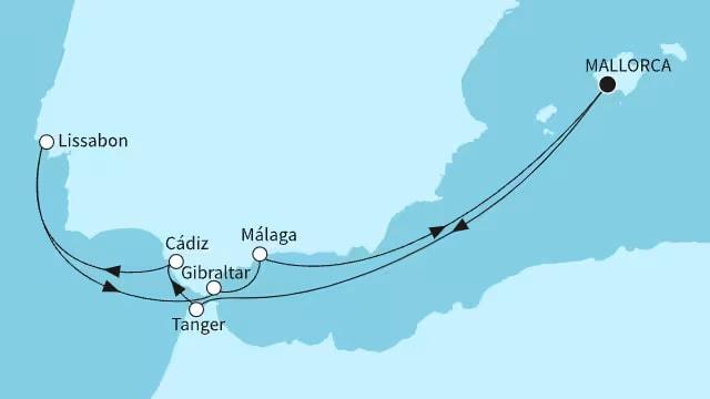 Sonniges Iberien und Marokko