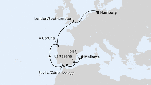 Von Mallorca nach Hamburg