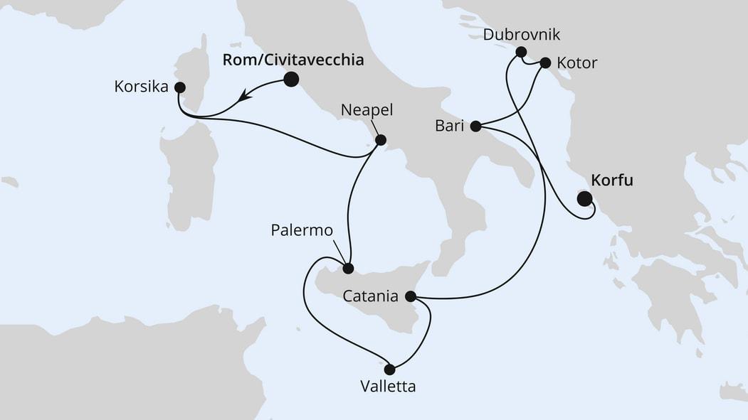 Mittelmeer & Adria ab Civitavecchia