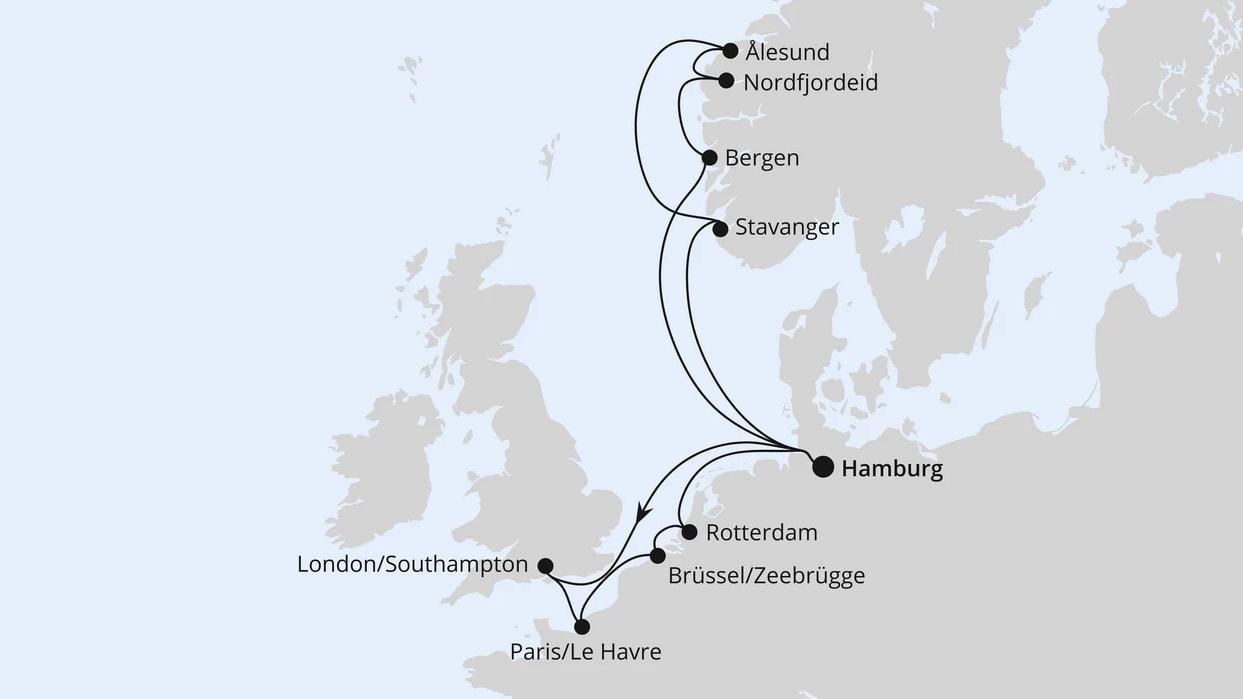 Metropolen & Norwegen ab Hamburg