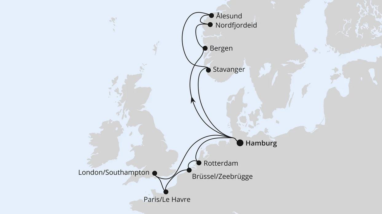 Metropolen & Norwegen ab Hamburg