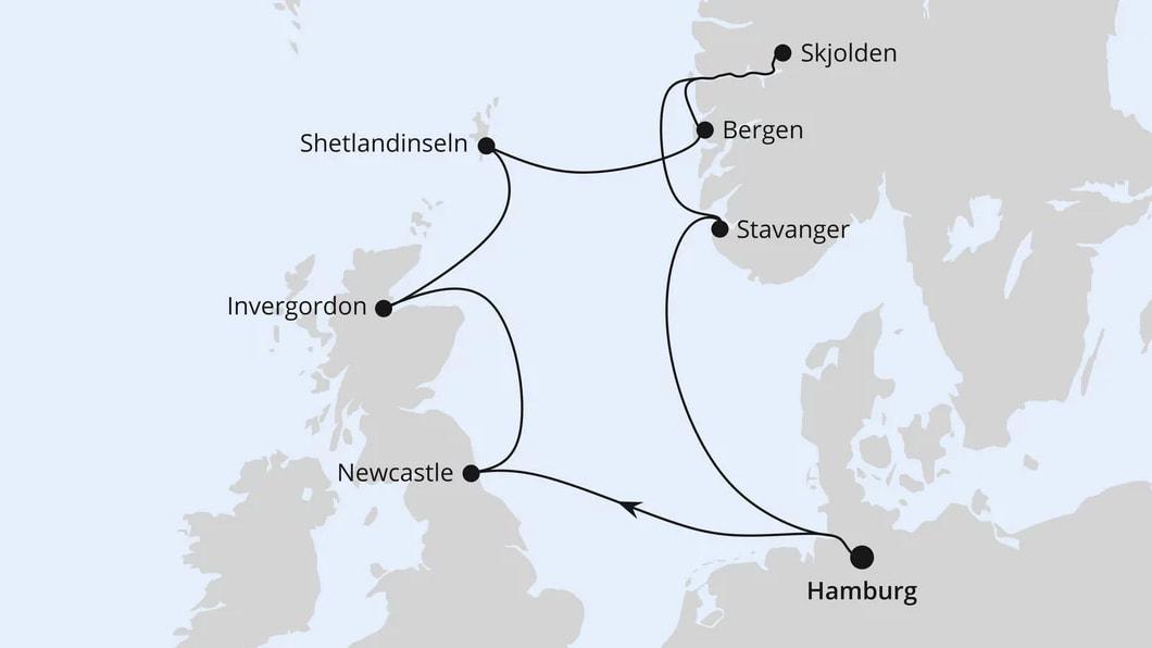 Großbritannien & Norwegen ab Hamburg